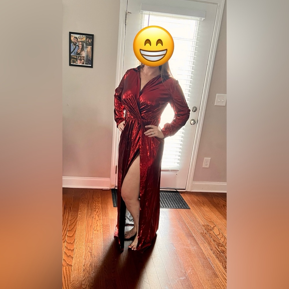 Elegant Red Maxi Dress